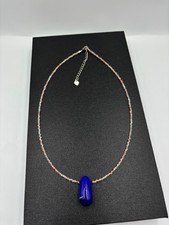 Sunstone Bead Necklace with natural Lapis Laz...