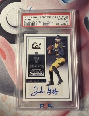 2016 Panini Contenders DP #102 Jared Goff Looking Ahead RC Rookie AUTO SP PSA 10