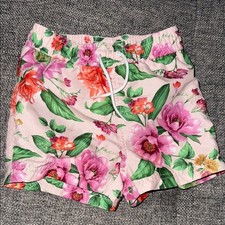 Janie and Jack floral Dahlia Swim Trunk size 6-12.