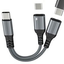 USB Splitter 2in1 for iPhone to Charging Headphone Adapter 17 16 15 Max Char...