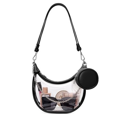 Clear Bag for Stadium Events, Clear Purses for Women Crossbody, PVC Concert B...