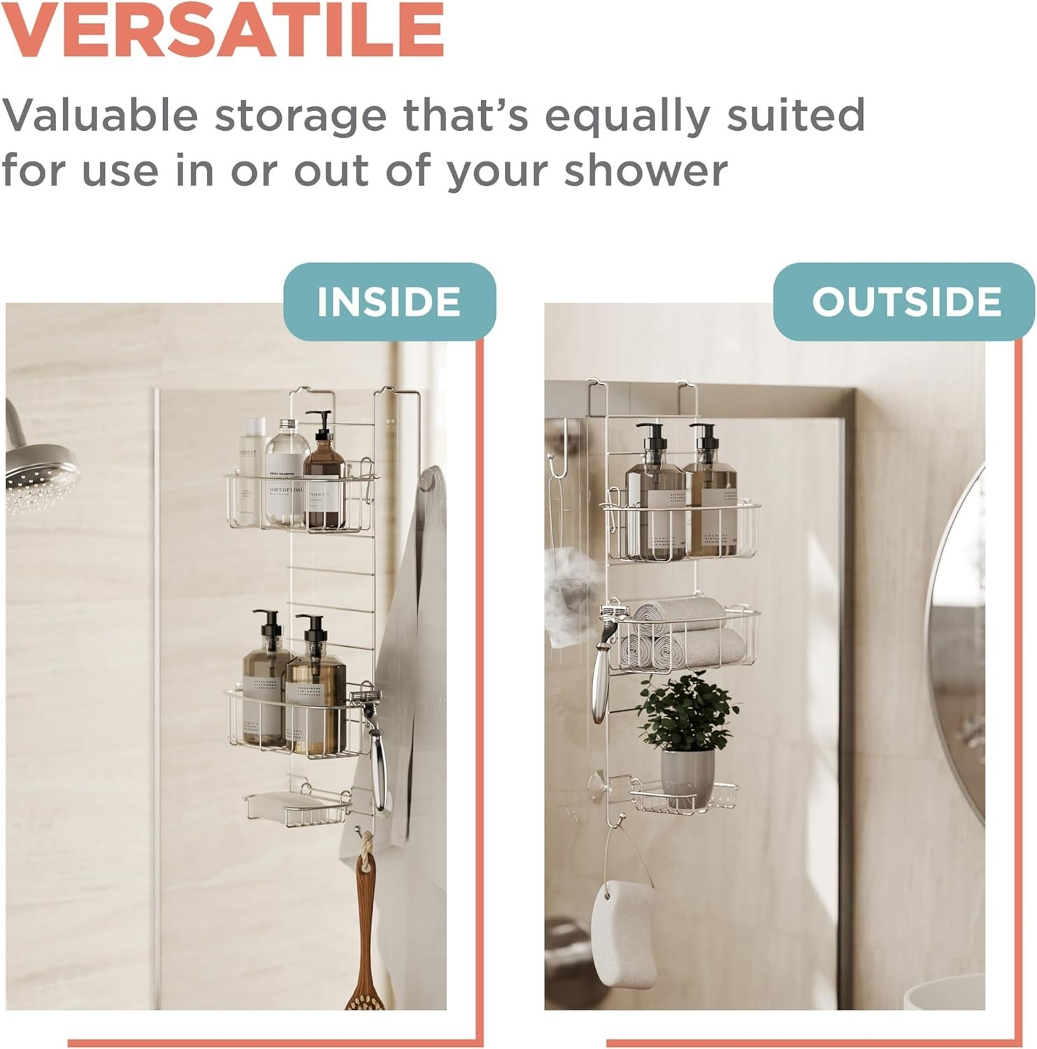 Stainless Steel Shower Caddy Organizer