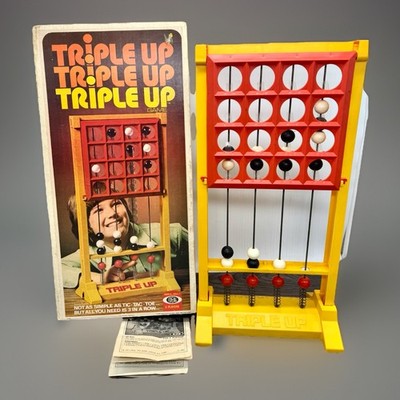 RARE Vintage 1977 Ideal Co. TRIPLE UP Retro Game - Complete In Box!  NICE Cond.