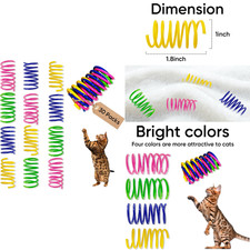 Cat Toys for Indoor Cats, 30 Pack Interactive Cat Spring Toys