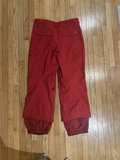 Pantaloni uomo Burton Dryride sci snowboard impermeabili vento rosso XL