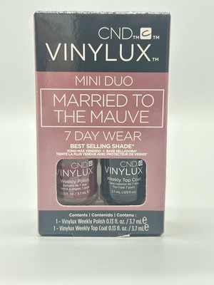 CND Vinylux Mini Duo 7 Day Wear Nail Polish & Coat - Married To The Mauve - New