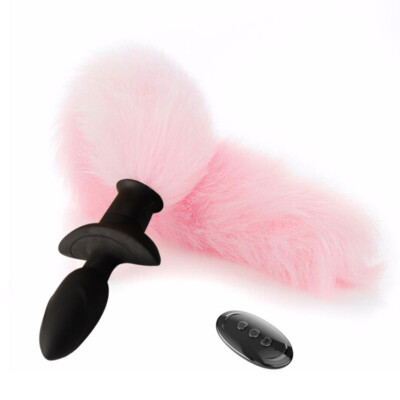 Vibrating Remote Fox Tail Plug Anal Butt Plug BDSM Vaginal Stimulator  Restraints | eBay