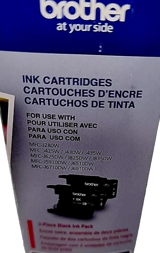 Genuine Brother LC75BK XL Black Ink Cartridges High Yield 2 Pack New Sealed - Image 3 of 4