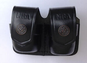 Leather Double Speed Loader Case # 038NRA BLACK
