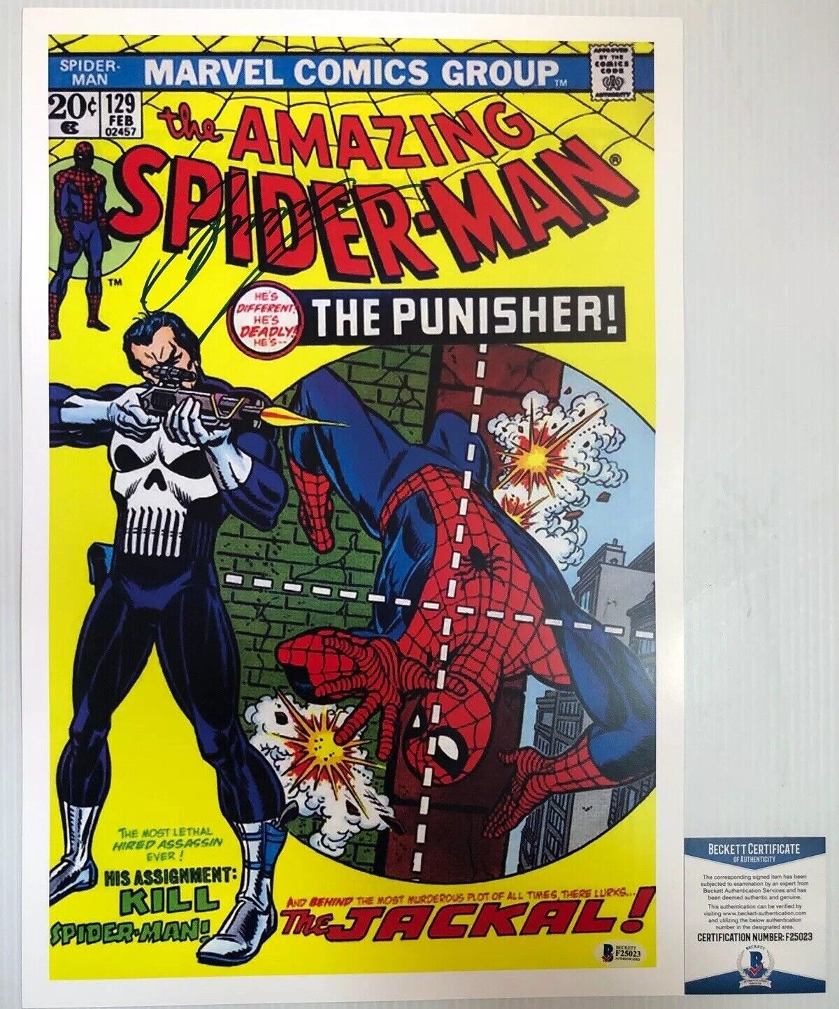 The Punisher Signed Original One-Sheet Movie Poster Creator Gerry Conway  JSA COA