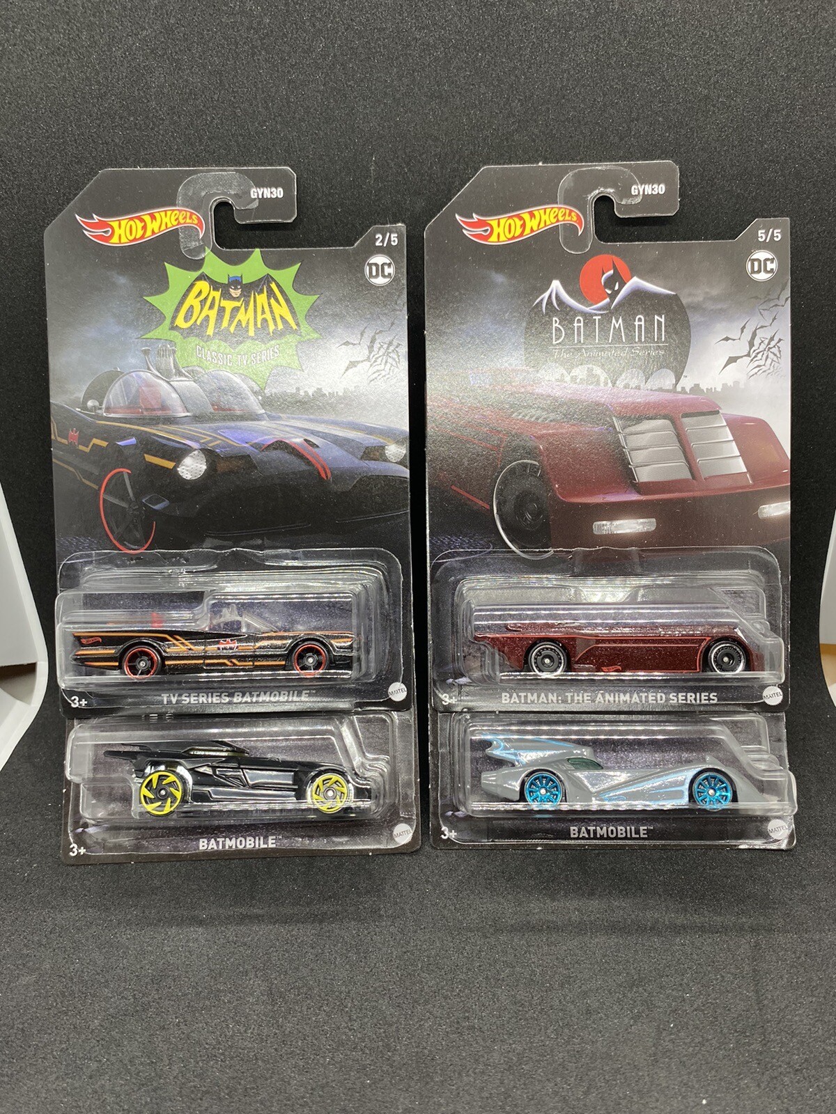 4x Batmobile Series Bundle Hot Wheels Batman GYN30