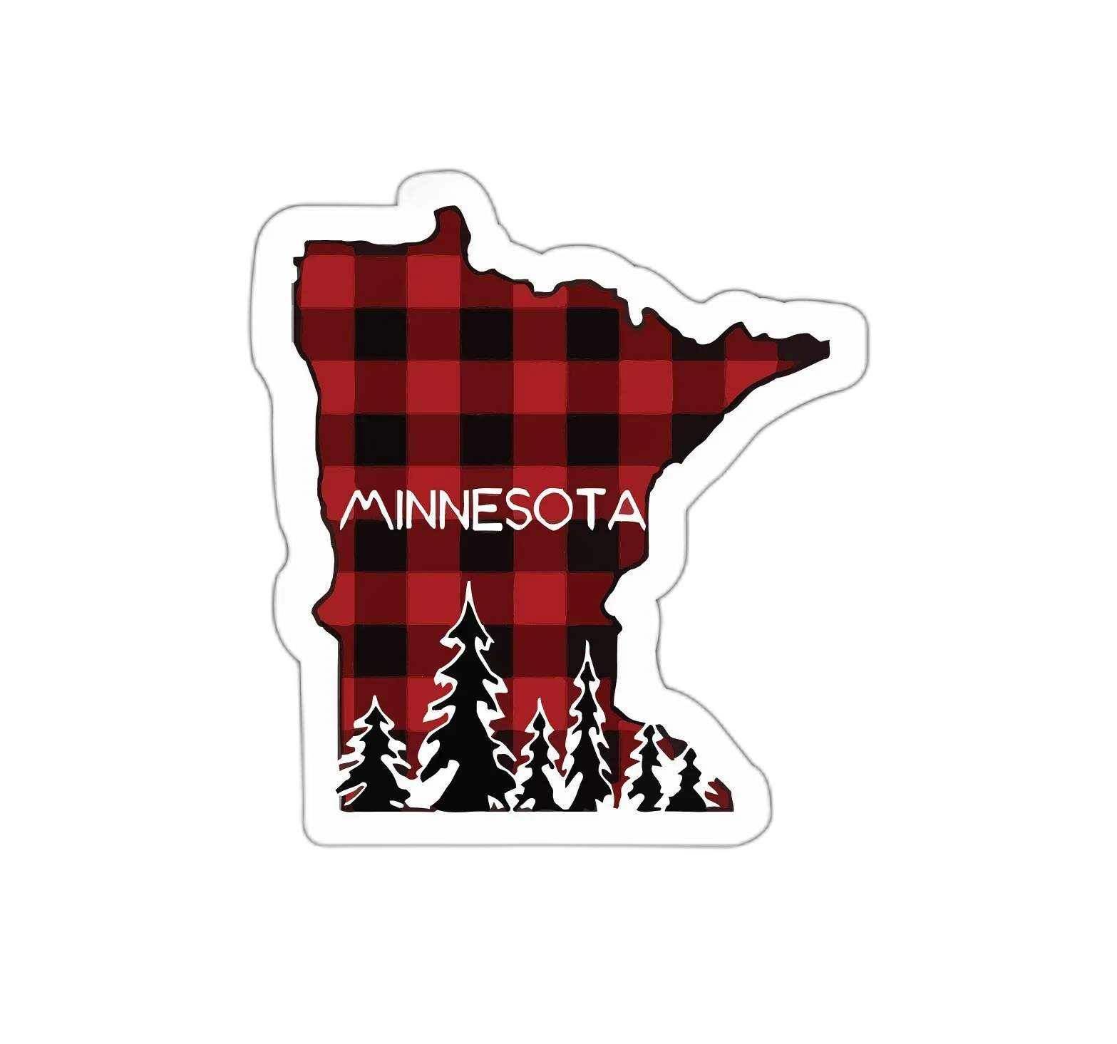 Minnesota Plaid Sticker Decal