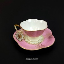 Vagco Ceramics Japan Teacup & Saucer White Pink
