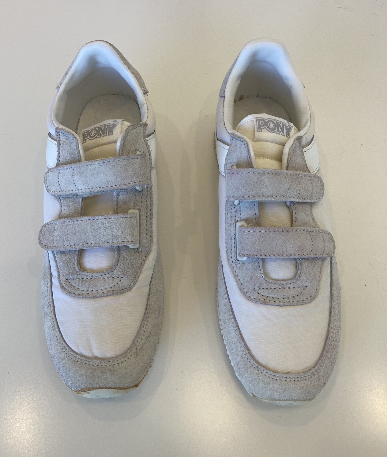 Sneakers Donna Vintage PONY Empress Bianche #2450 Taglia 7 con Scatola