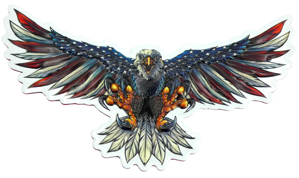 3D METAL Patriotic American Eagle Decal Emblem Auto Car, Truck, Motorcycle 6x3 - Foto 4