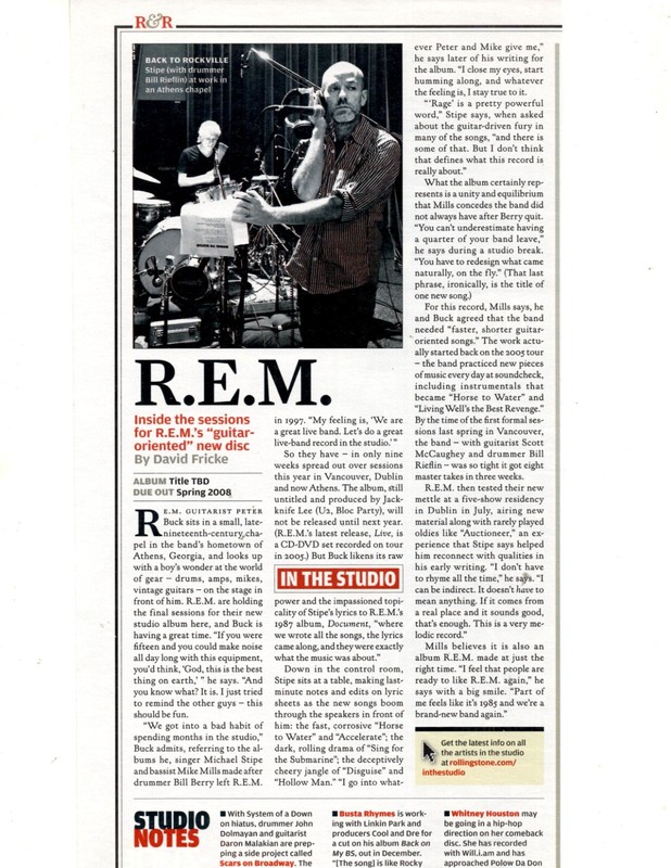 R.E.M. band : 40 original clippings pages lot Michael Stipe, etc