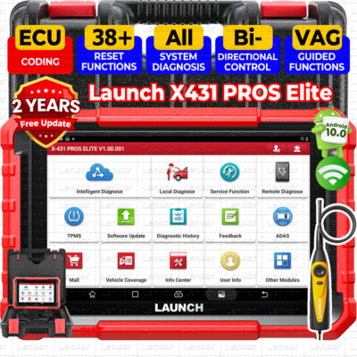 2025 LAUNCH X431 PRO Elite V + PRO5 OBD2 Scanner Car Diagnostic Tool Key Coding