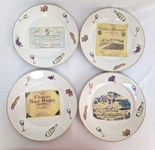 Williams Sonoma ROSANNA French Wine Dessert Plates 7 7/8” Set of 4