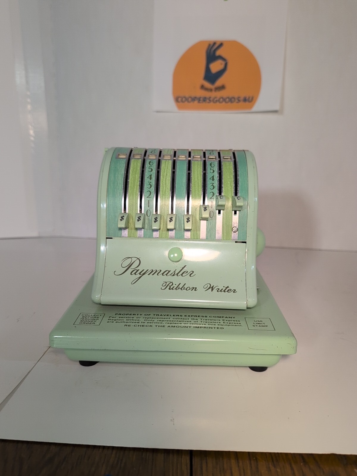 Check Writer Ribbons Paymaster 8000 Series Ribbon Check Writer Green Vintage Works. No Pull ...