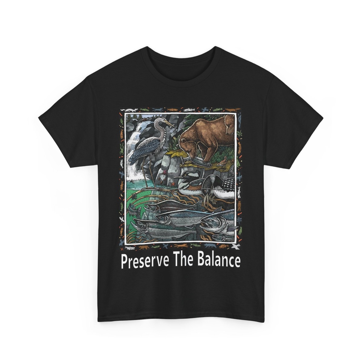Preserve The Balance T-Shirt Green Ecology Planet Earth Nature 