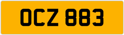 OCZ 883 O 3x3 DATELESS PRIVATE NUMBER PLATE OLLY OWEN OSCAR OLY OL OLIVIA ORLA