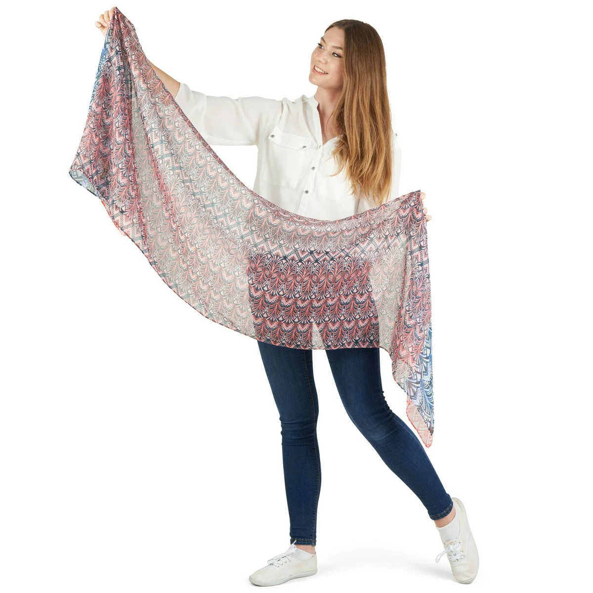 Summer Scarf Long Lightweight Stole Neck Wrap Women s Scarf Navajo