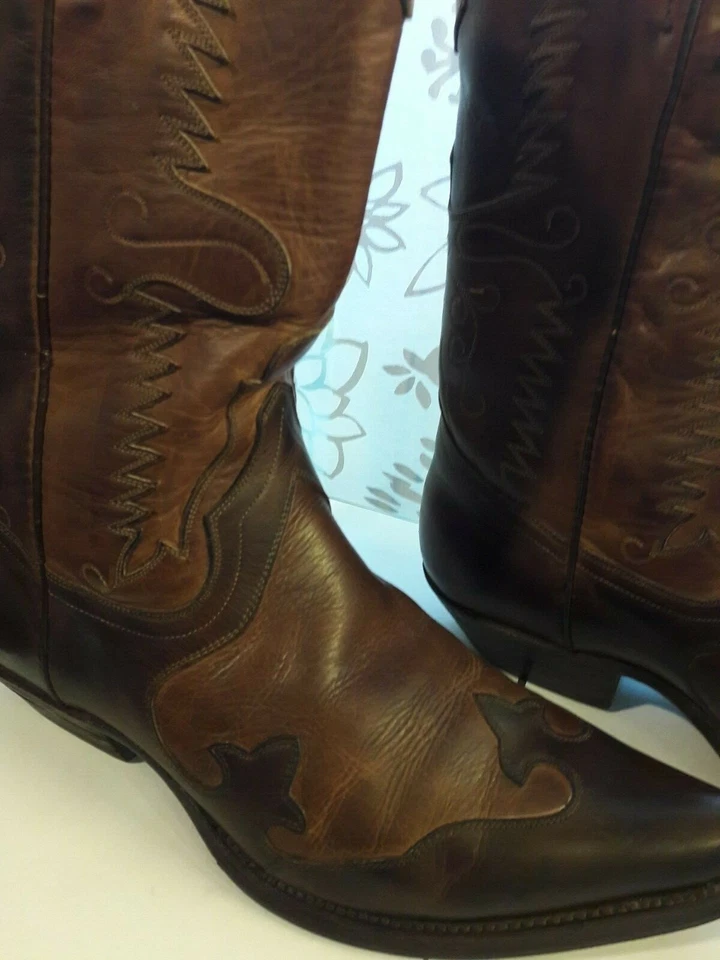 Stivali Tony Mora uomo , tg.43/calzano 41,5/ western,completamente in pelle,vint - Immagine 4 di 4