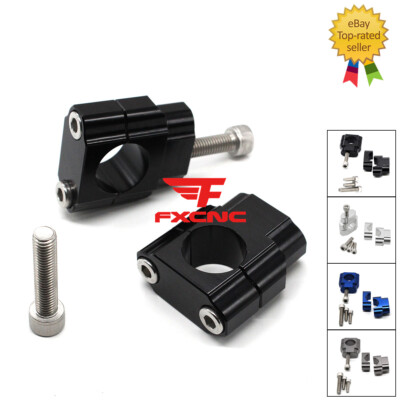 Black Handle Fat Bar Mount Clamp Riser for Dirt Bike Motocross 1-1/8'' Handlebar