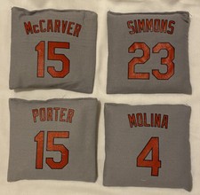 St Louis Cardinals Cornhole Bags GRAY set of 4 MOLINA/catchers - 5/30/22 SGA NIB