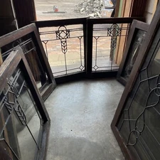SG 3966–5 available Price each antique Leaded Glass Window 22.25 x 24.5