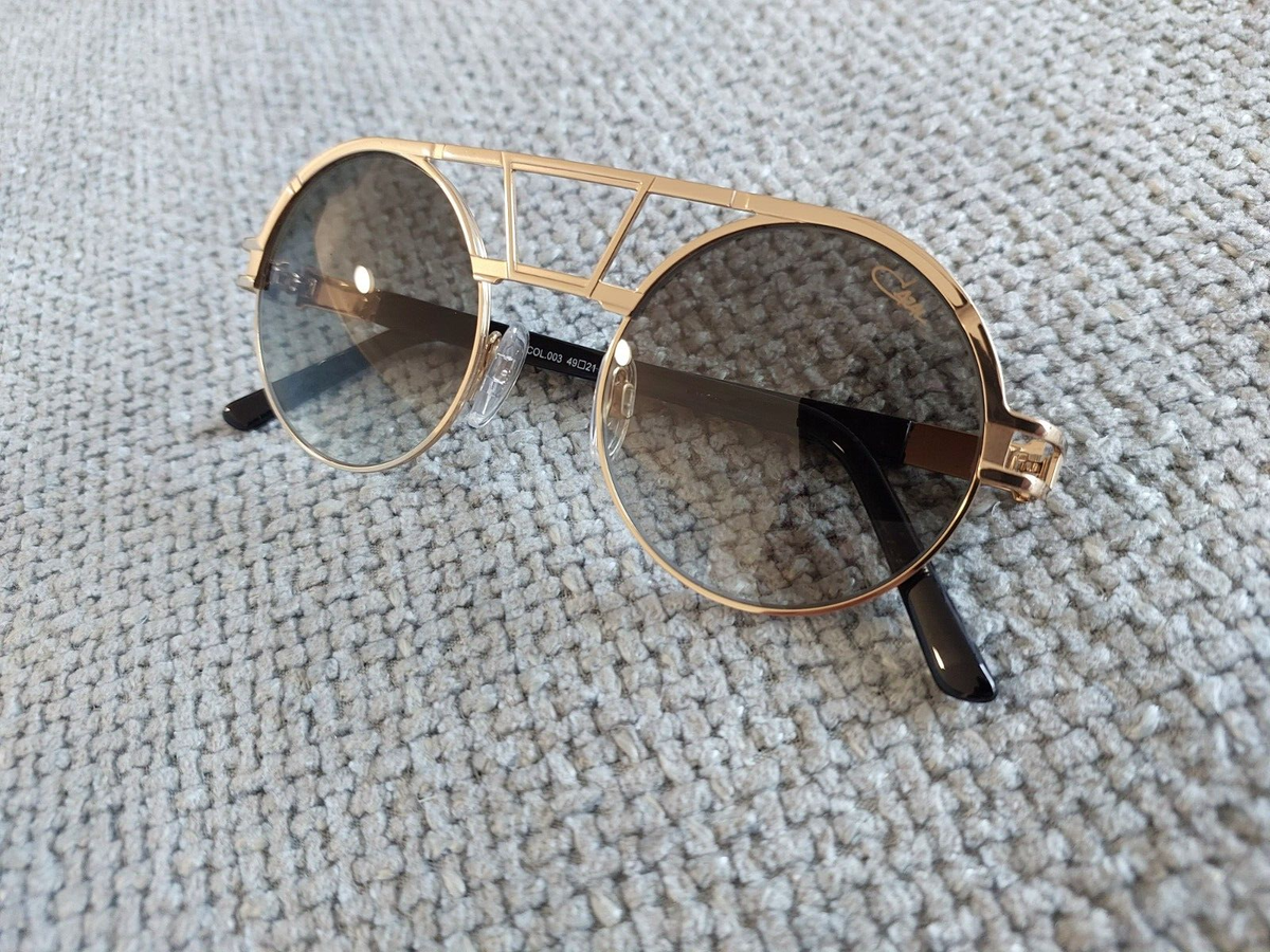 Cazal Round Gold Plated Sunglasses Mod.9080 Col.003 Gold  display picture 2