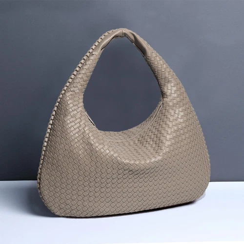 Large Capacity Woven Handbag Ladies Hobo Tote Designer Soft Leather Shoulder Bag - Picture 42 of 43