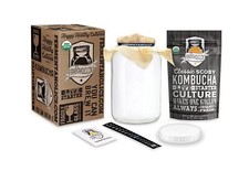 Kombucha Essentials Kit - Includes USDA Organic Kombucha SCOBY  1-Gallon Gla...