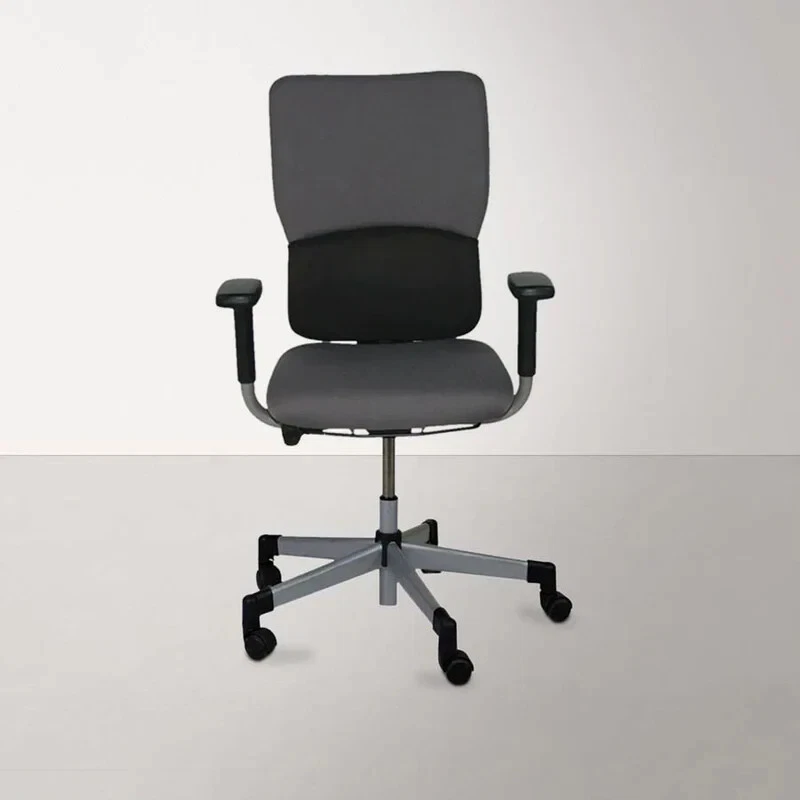 STEELCASE LETS B HI BACK TASK CHAIR WITH ARMS GREY eBay
