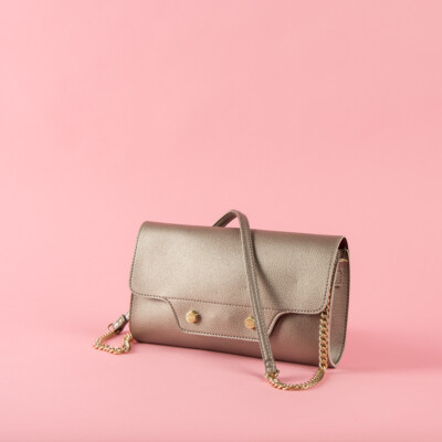 House Of Envy Handbag Lipstick Clutch Silver Colour UK