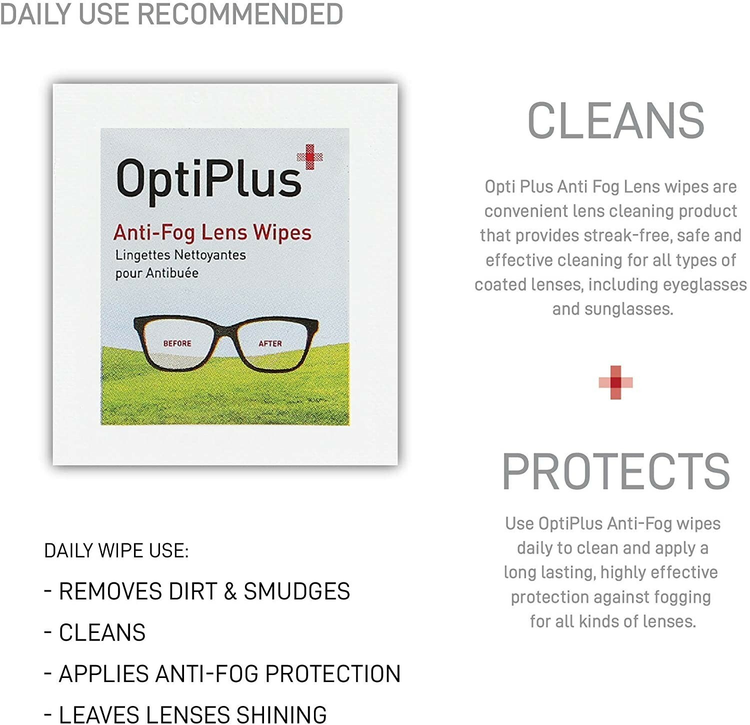 OptiPlus Anti Fog Lens Wipes 60 pack eBay