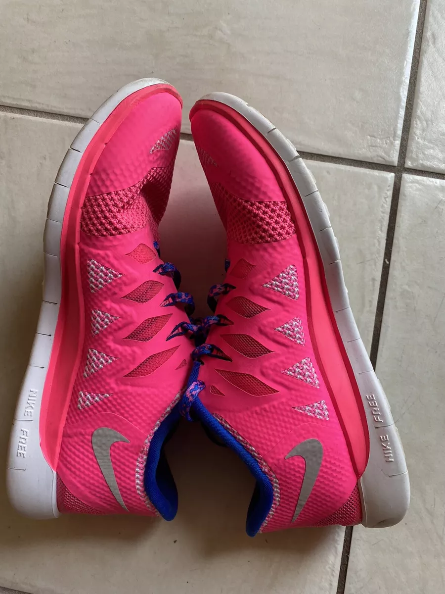 ophobe Imponerende Hurtig Nike Free . Pink Neon With Blue . 7 Y / 25 Cm | eBay