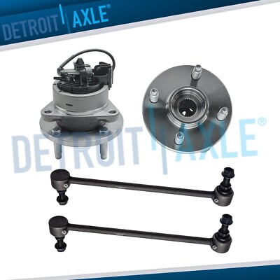 4pc Front Wheel Bearing Hub Sway Bar Links for Cobalt Saturn Ion G5 ABS 4 Lugs