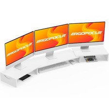 Triple Monitor Stand Riser Extra Long Monitor Lift for 3 Monitors Dual Monito...