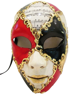 MAR 4 HARLEKIN DESIGN, FULL FACE, HANDMADE IN ITALY, STARKE PAPPMACHE.