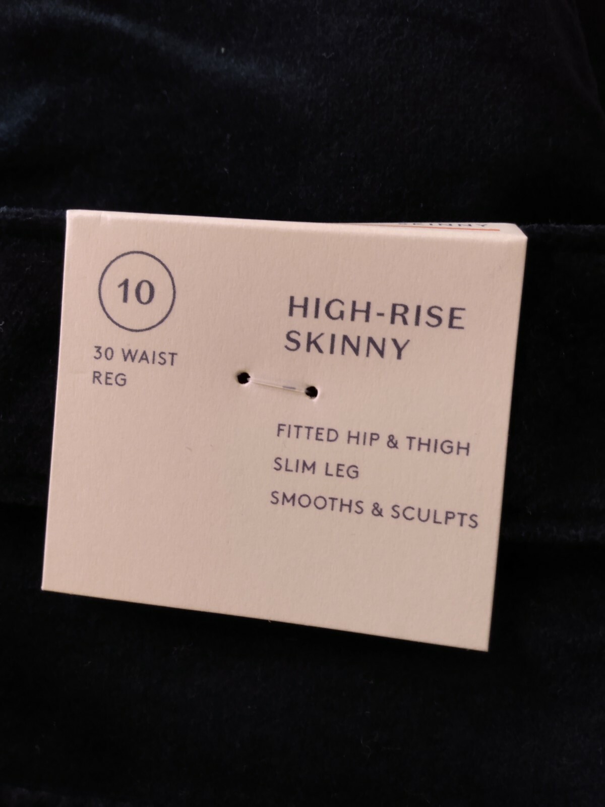 Universal Thread Jeans Women's High Rise Skinny Black Velvet Holiday Sz 10 REG