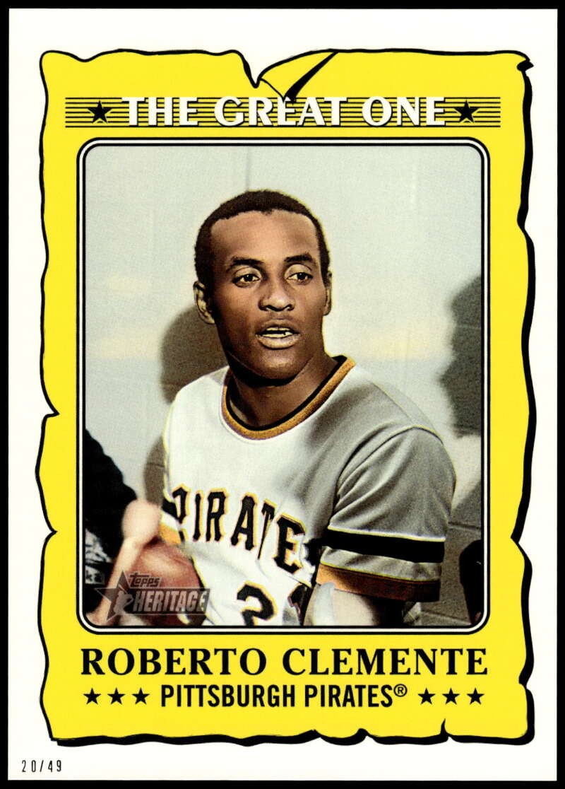Roberto Clemente 2021 Topps Heritage 5x7 The Great One #GO-19 20/49 Pirates