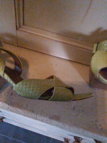 Hobbs ⭐️Ladies Size 5(38) Green Leather Wedge Sandals ⭐️VGC - Picture 6 of 11