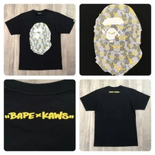 BAPE × KAWS skull sta big head T-shirt a bathing ape NIGO Black Size M