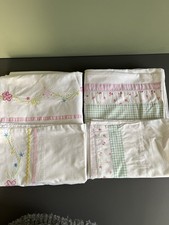 The Little White Company Two Sets Vintage Cot Bed Linen bedding sets