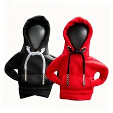 2PCS Gear Shift Cover, Gear Shift Hoodie, Car Shift Knob Hoodie  Black  Red