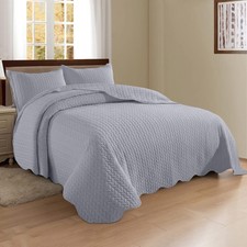 Premium Quality Bedspread Set Reversible Throw All Season Coverlet Queen King