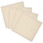 4pcs Canvas Coasters Square Cup Mat Simple Coaster Cup Pad Home Supplies