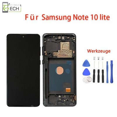 Für Samsung Galaxy Note 10 Lite N770F LCD OLED Display Rahmen Touchscreen Bi...