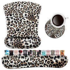Keyboard Wrist Rest Pad and Ergonomic Mouse Pad Wrist Support Set Leopard for...